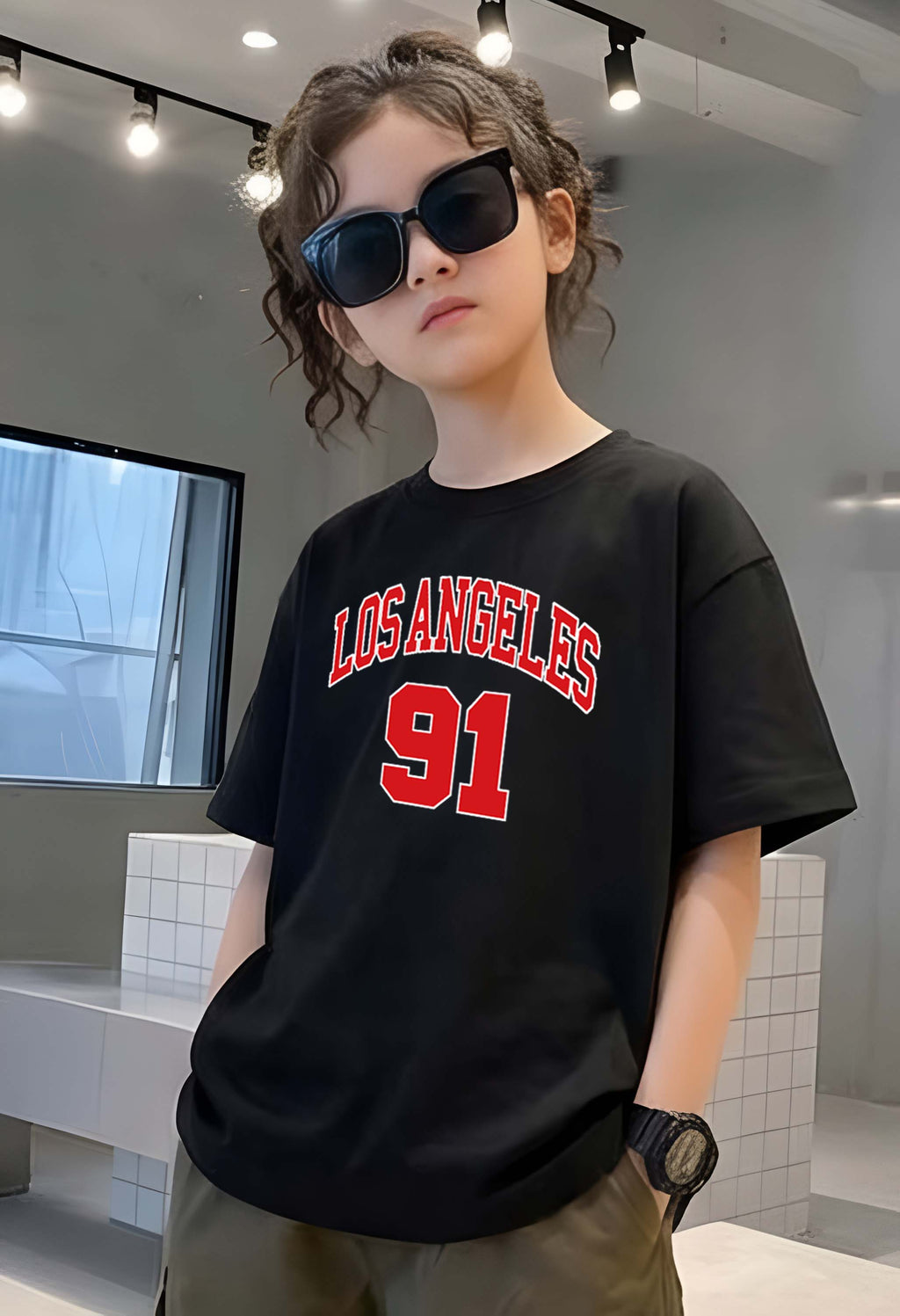 LosAngels - kids Girls Over sized T shirt