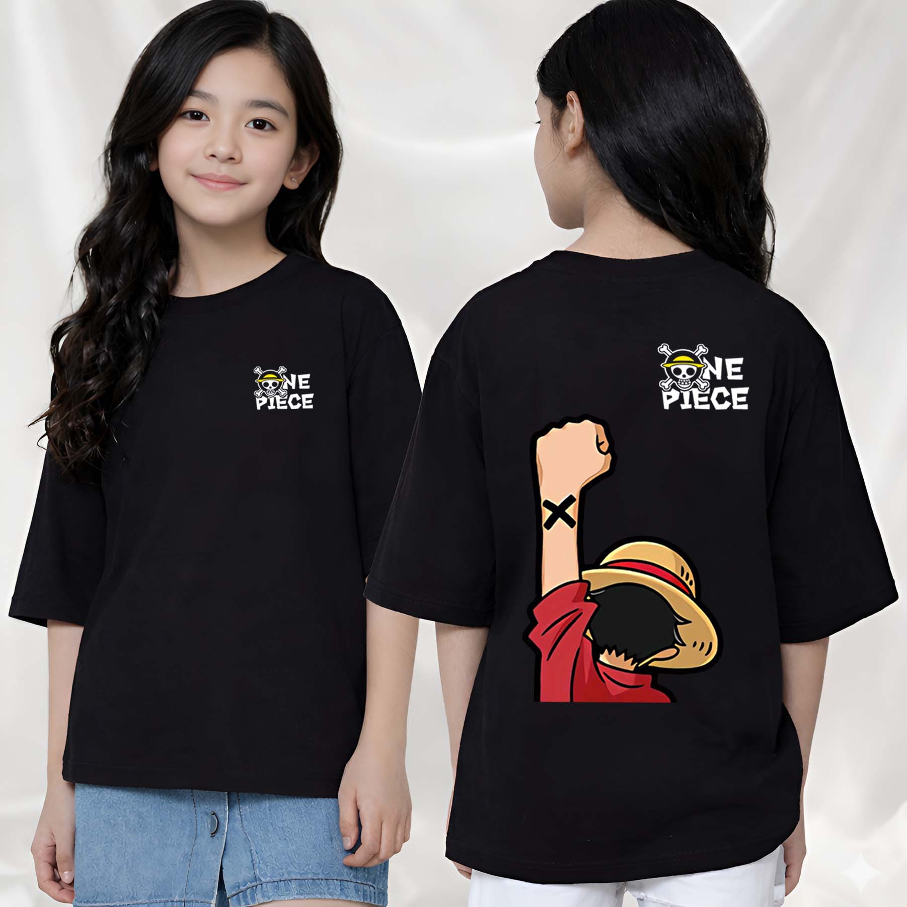 One Piece - kids Girls over sized T shirt
