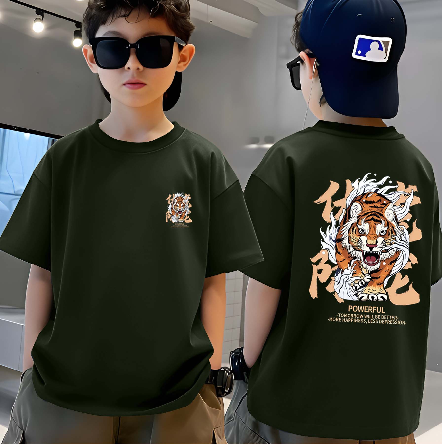 Tiger - Boys Over Size Printed T-shirt