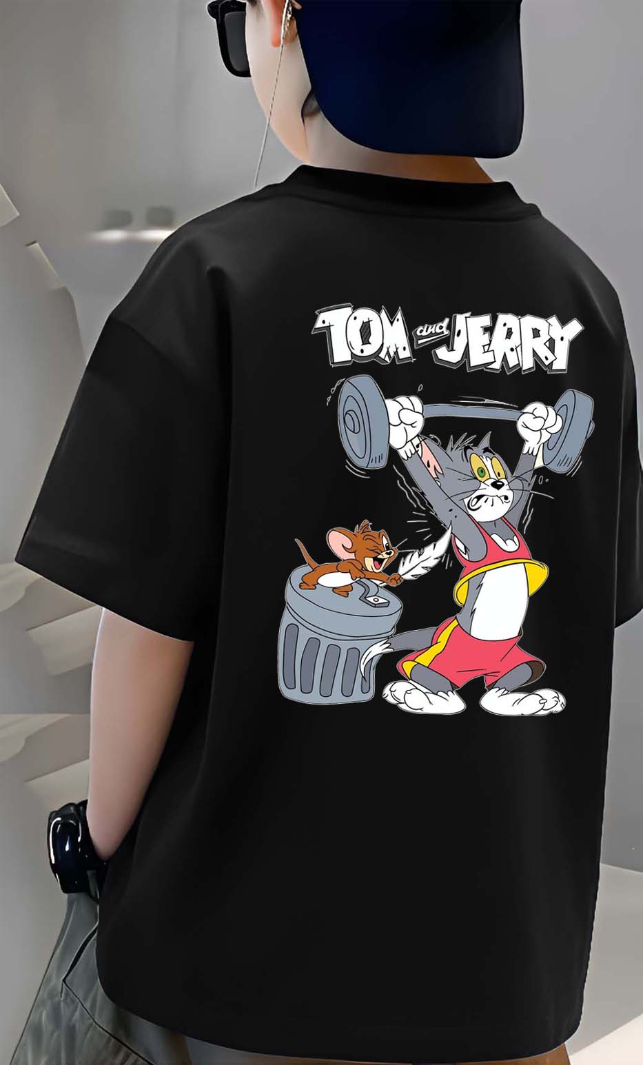 Tom & Jerry - Boys Over Size Printed T-shirt