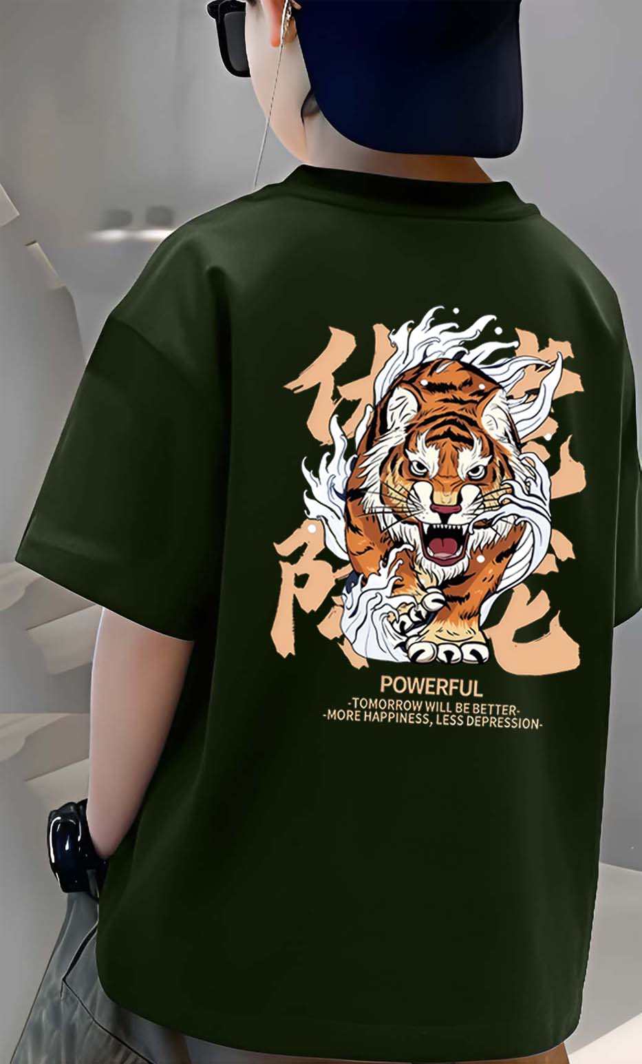 Tiger - Boys Over Size Printed T-shirt
