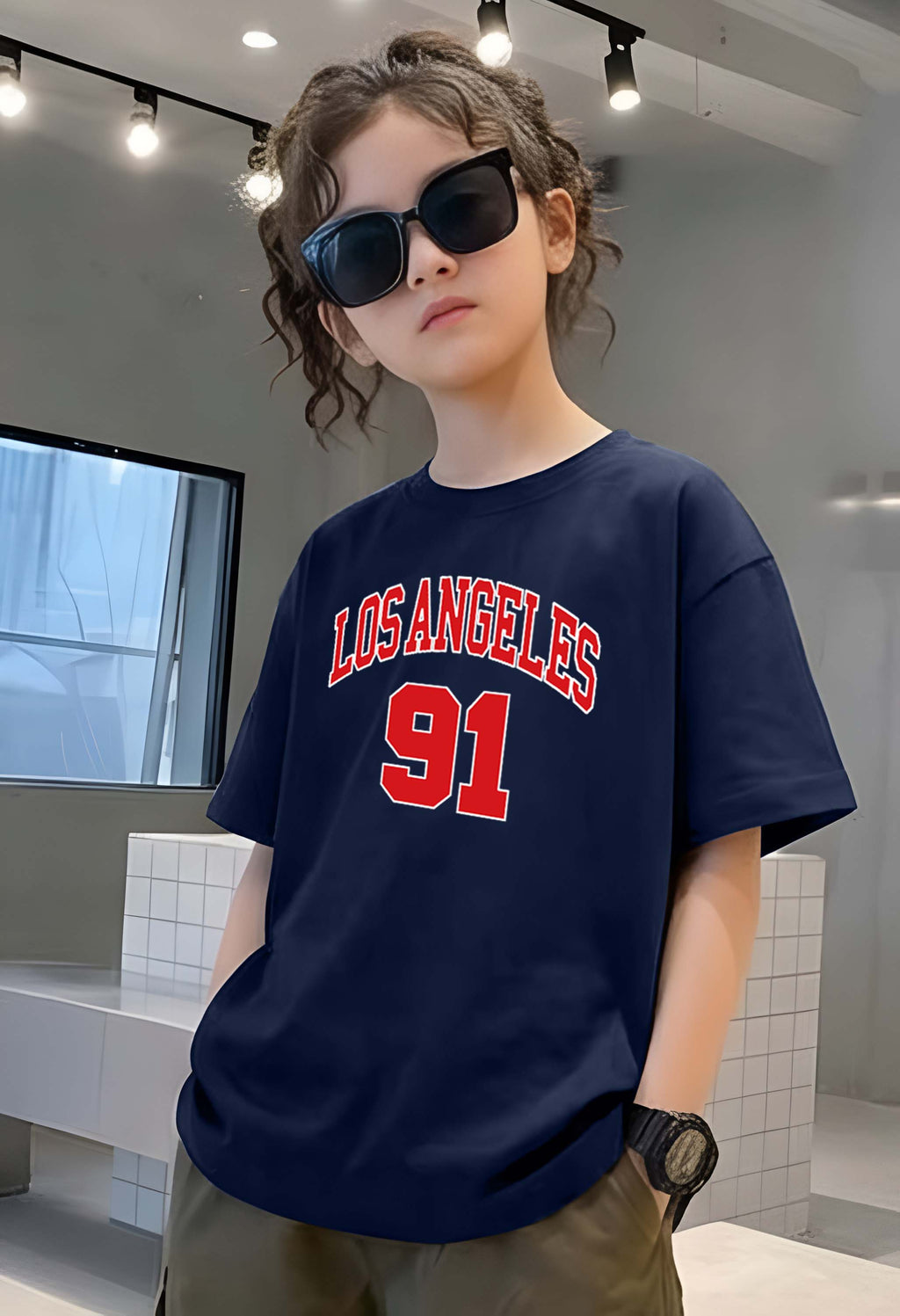 LosAngels - kids Girls Over sized T shirt