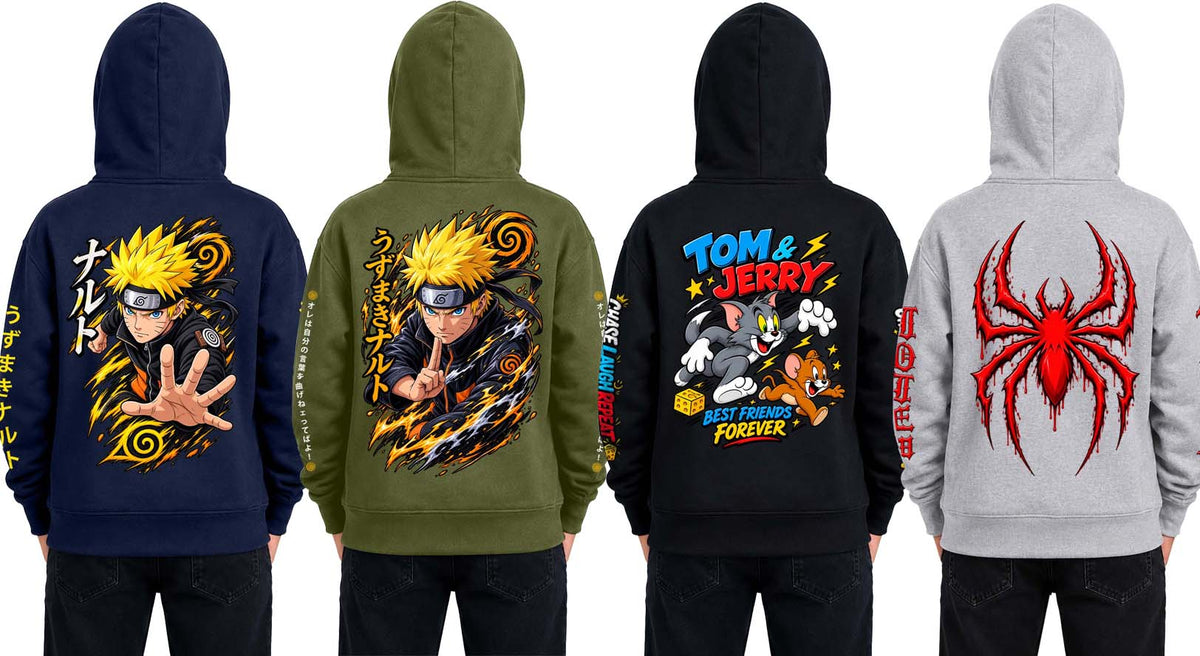 Why Bro Kids 4 Pcs Trendy Hoodie Combo