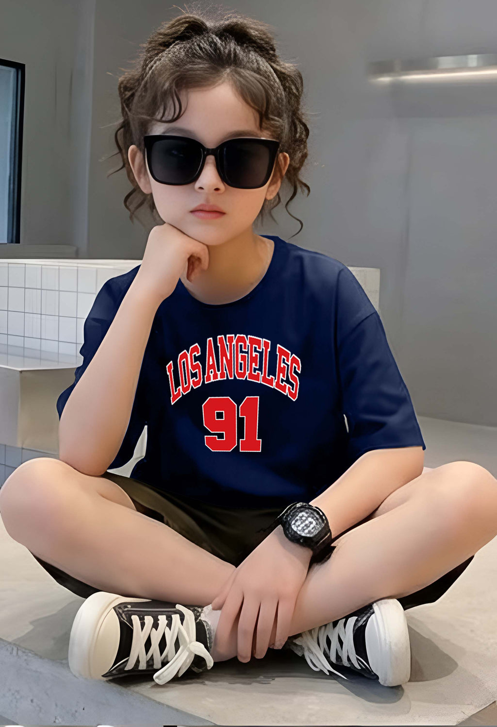 LosAngels - kids Girls Over sized T shirt