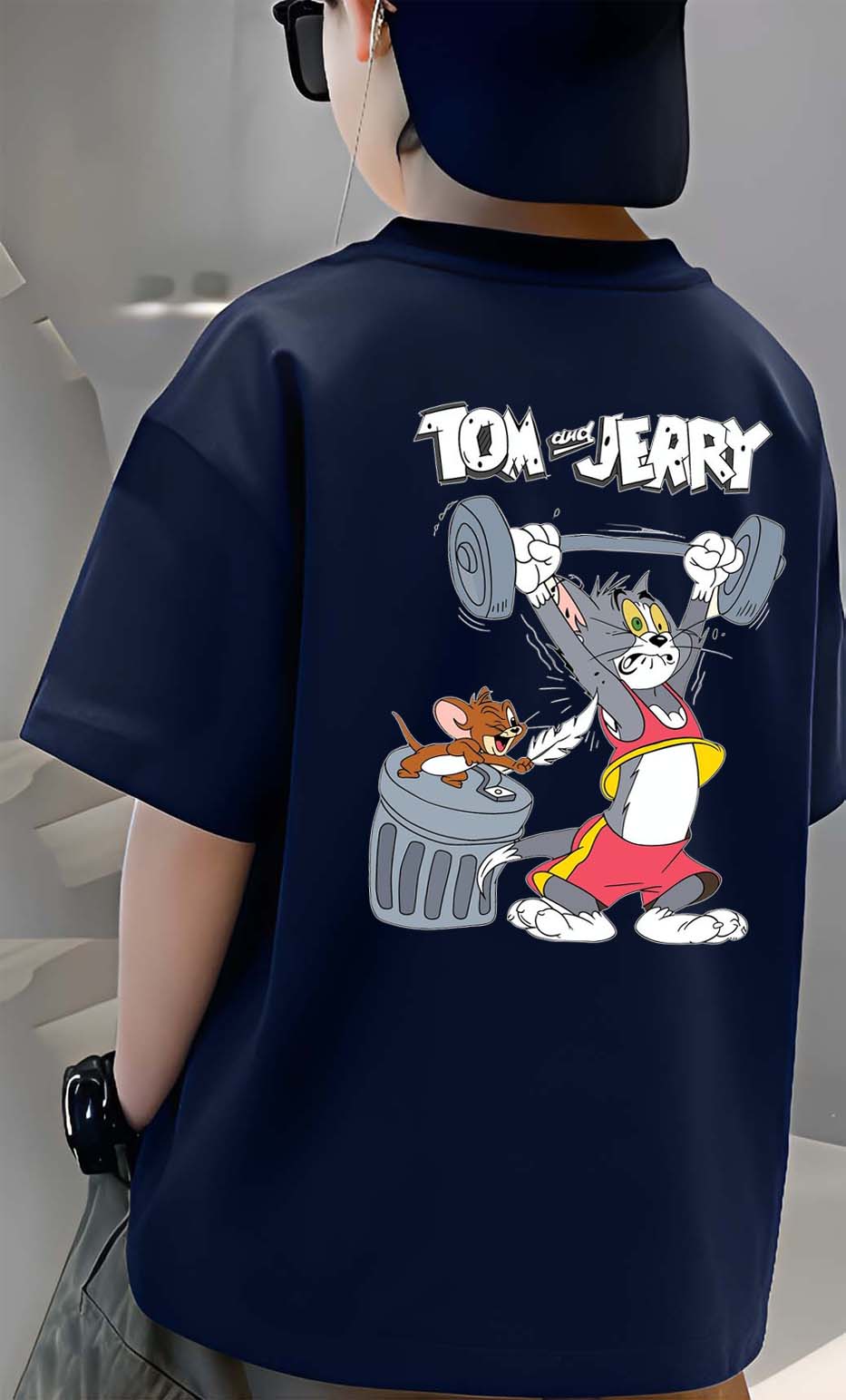 Tom & Jerry - Boys Over Size Printed T-shirt