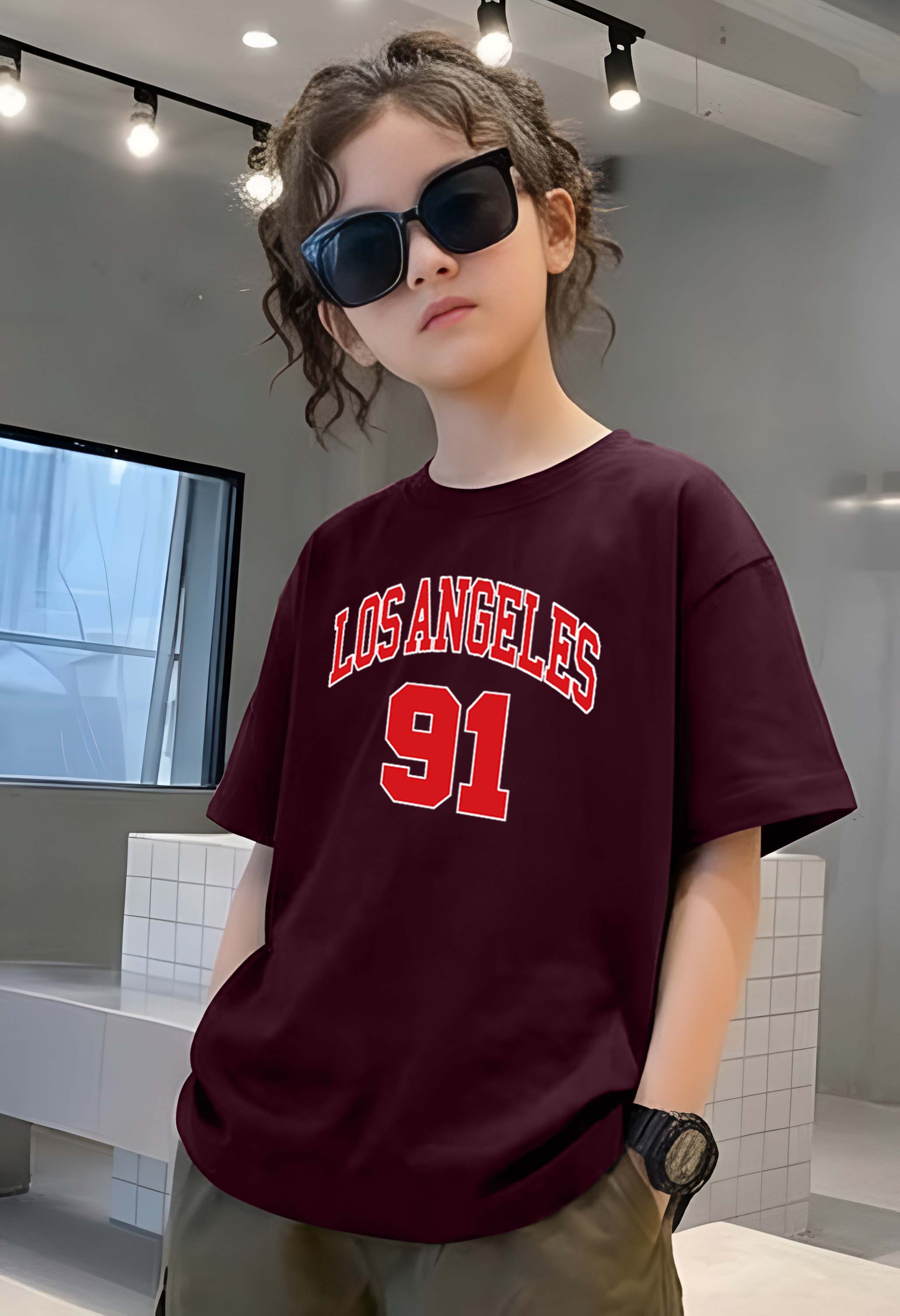 LosAngels - kids Girls Over sized T shirt