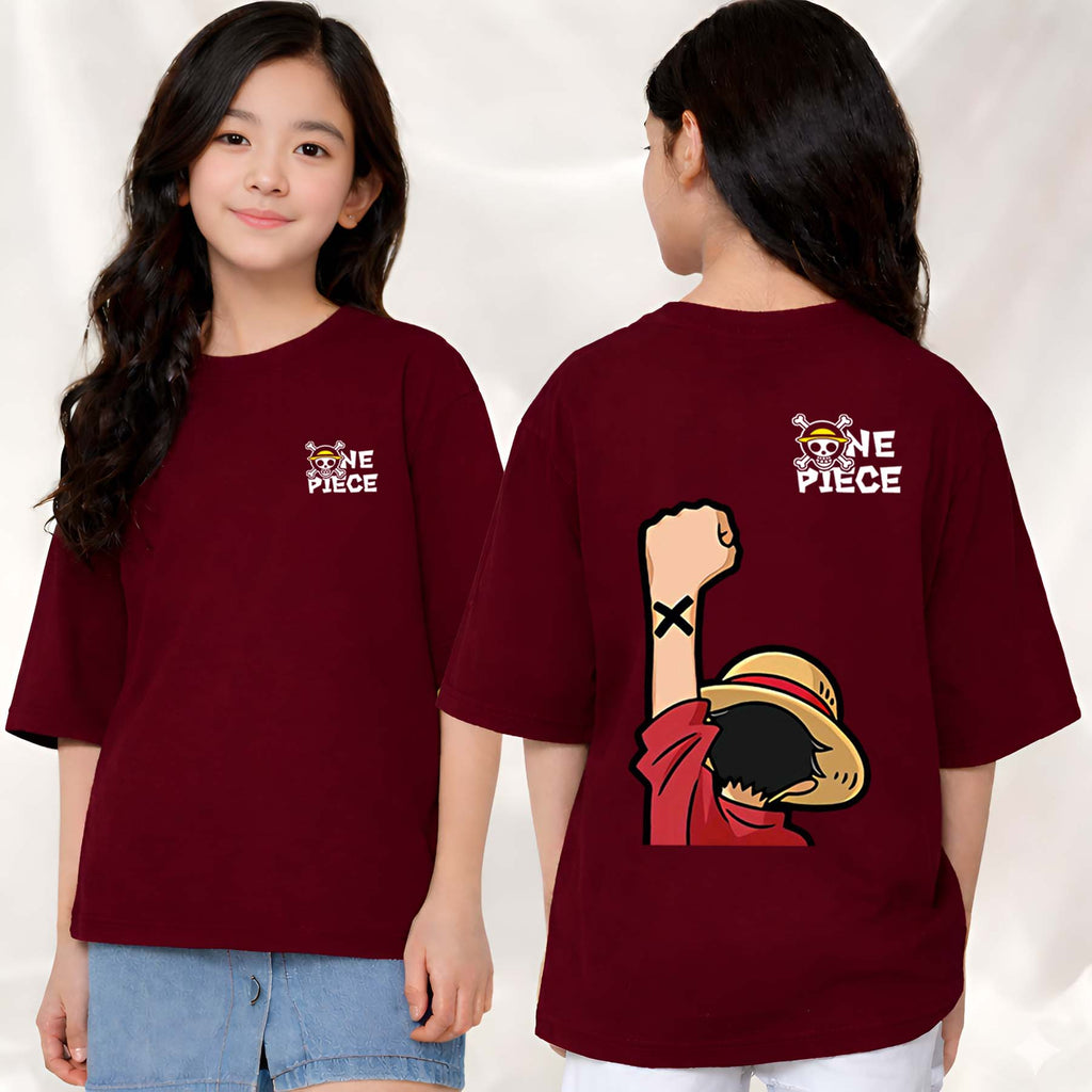 One Piece - kids Girls over sized T shirt