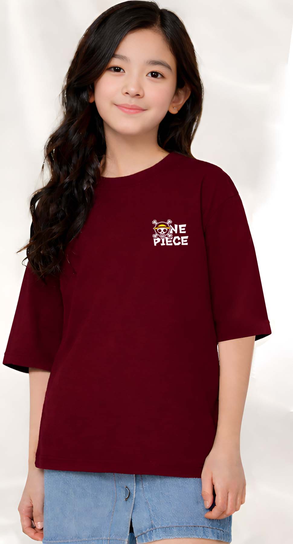 One Piece - kids Girls over sized T shirt