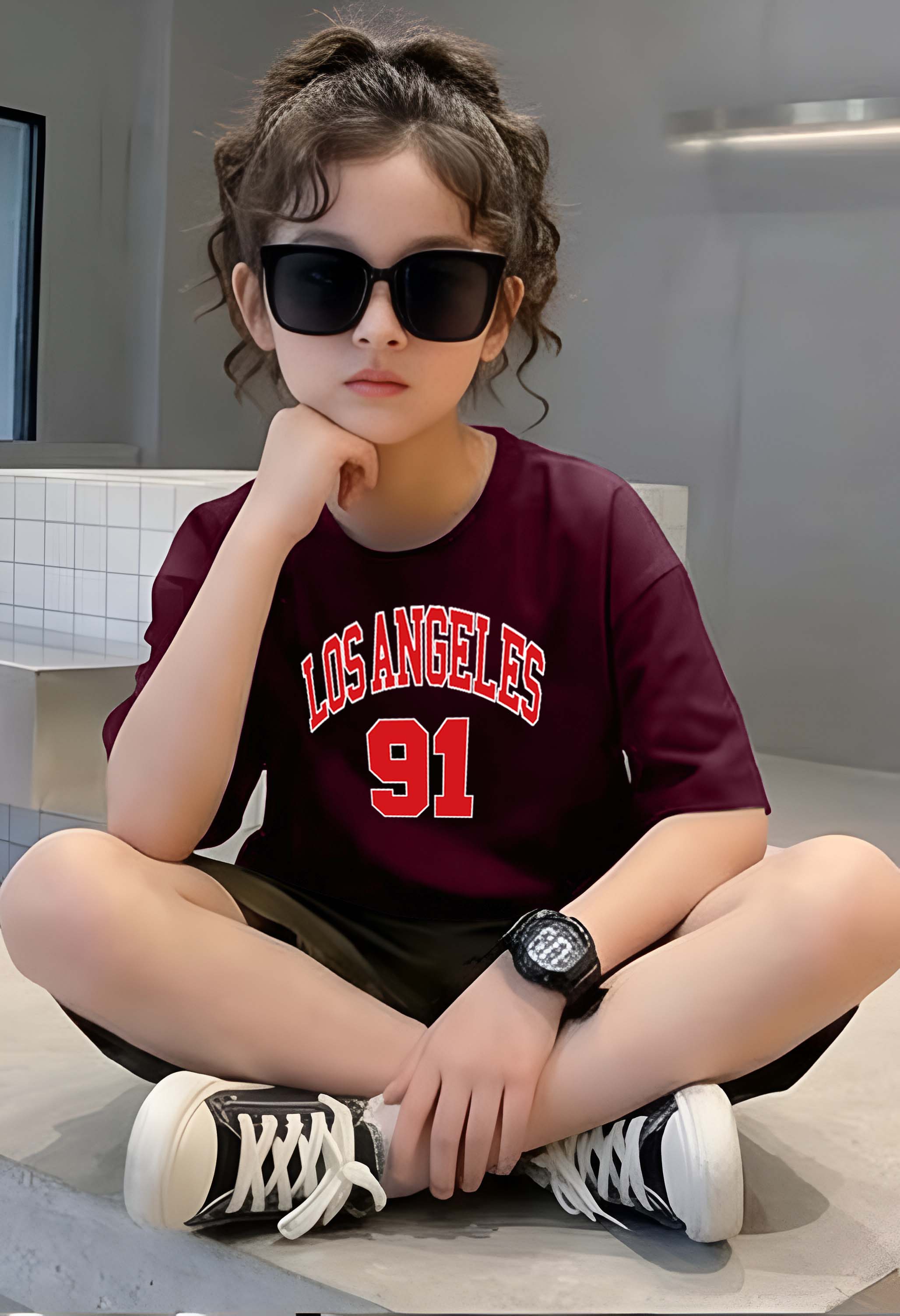 LosAngels - kids Girls Over sized T shirt
