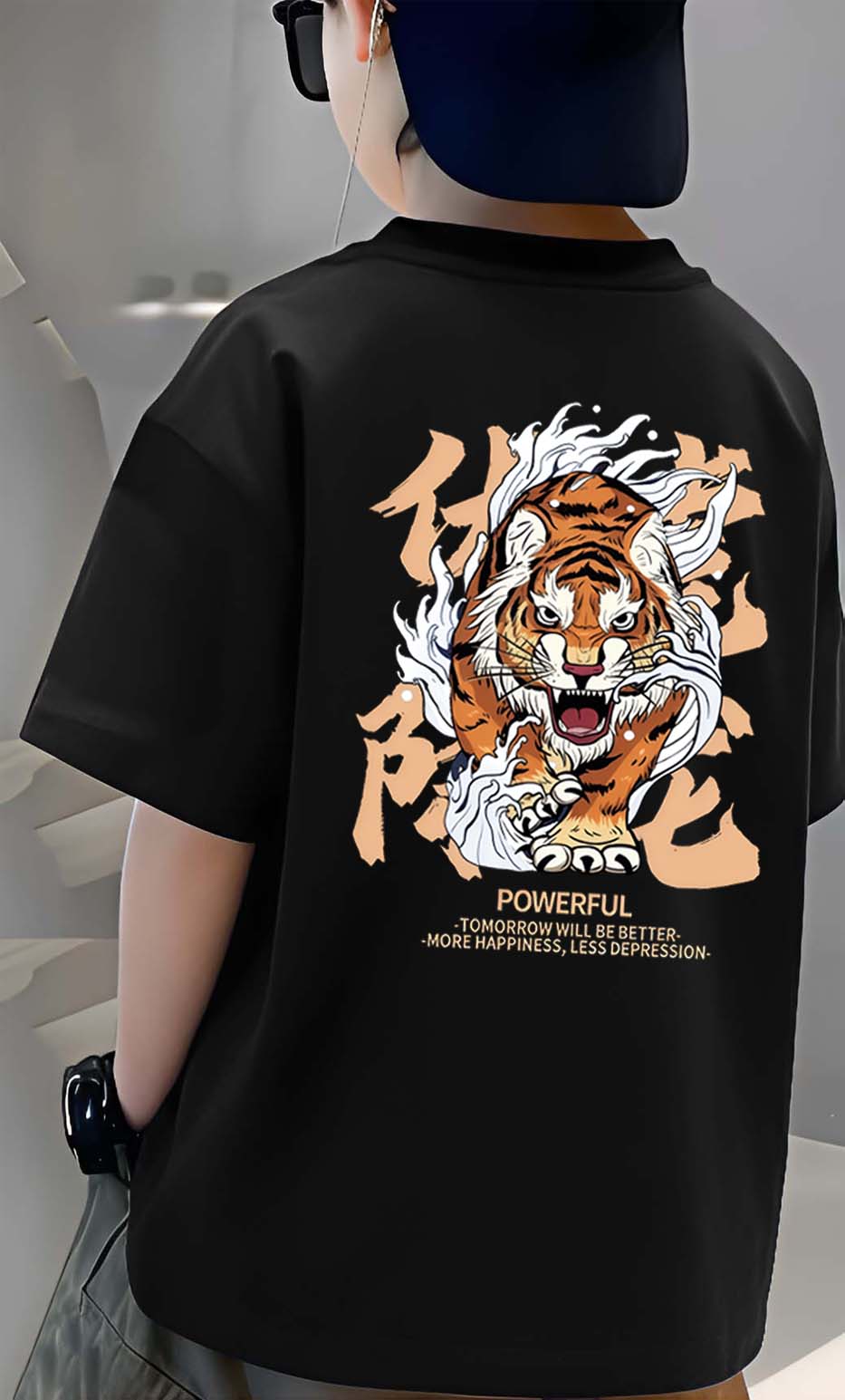 Tiger - Boys Over Size Printed T-shirt