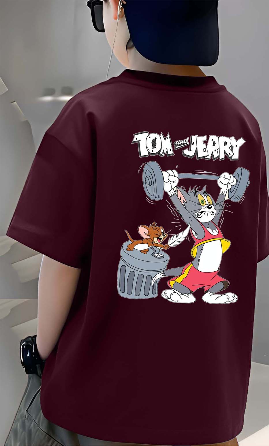 Tom & Jerry - Boys Over Size Printed T-shirt