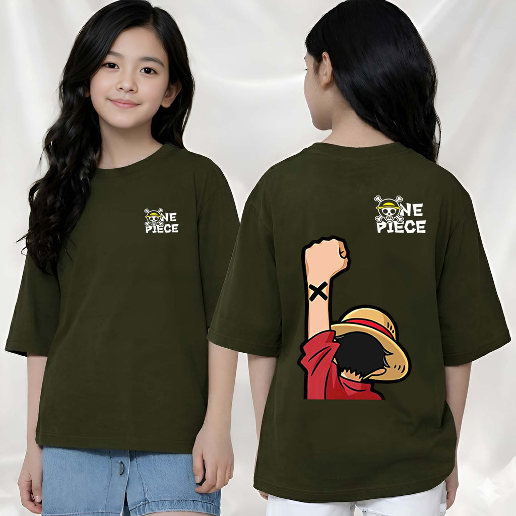 One Piece - kids Girls over sized T shirt