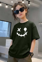 Smiley - kids Girls Over sized T shirt