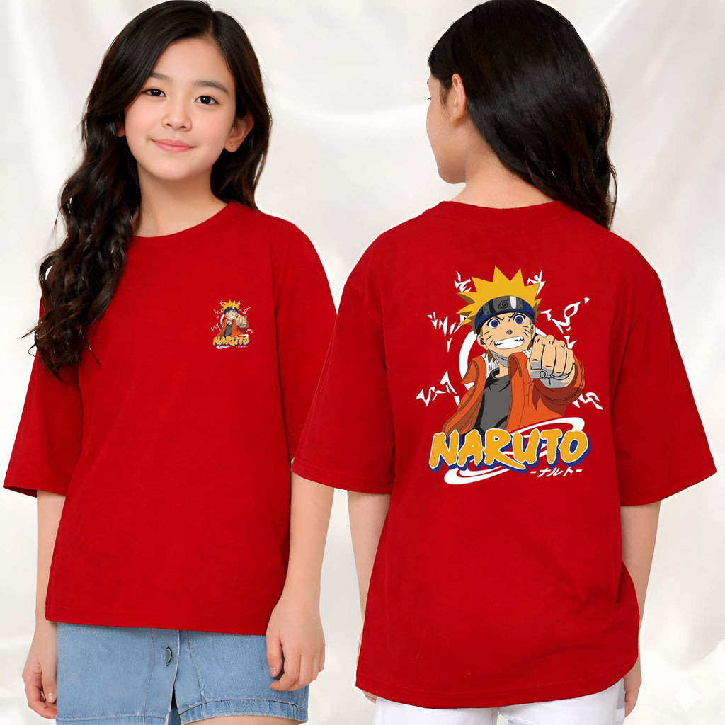 Narutto  - kids Girls Over sized T shirt