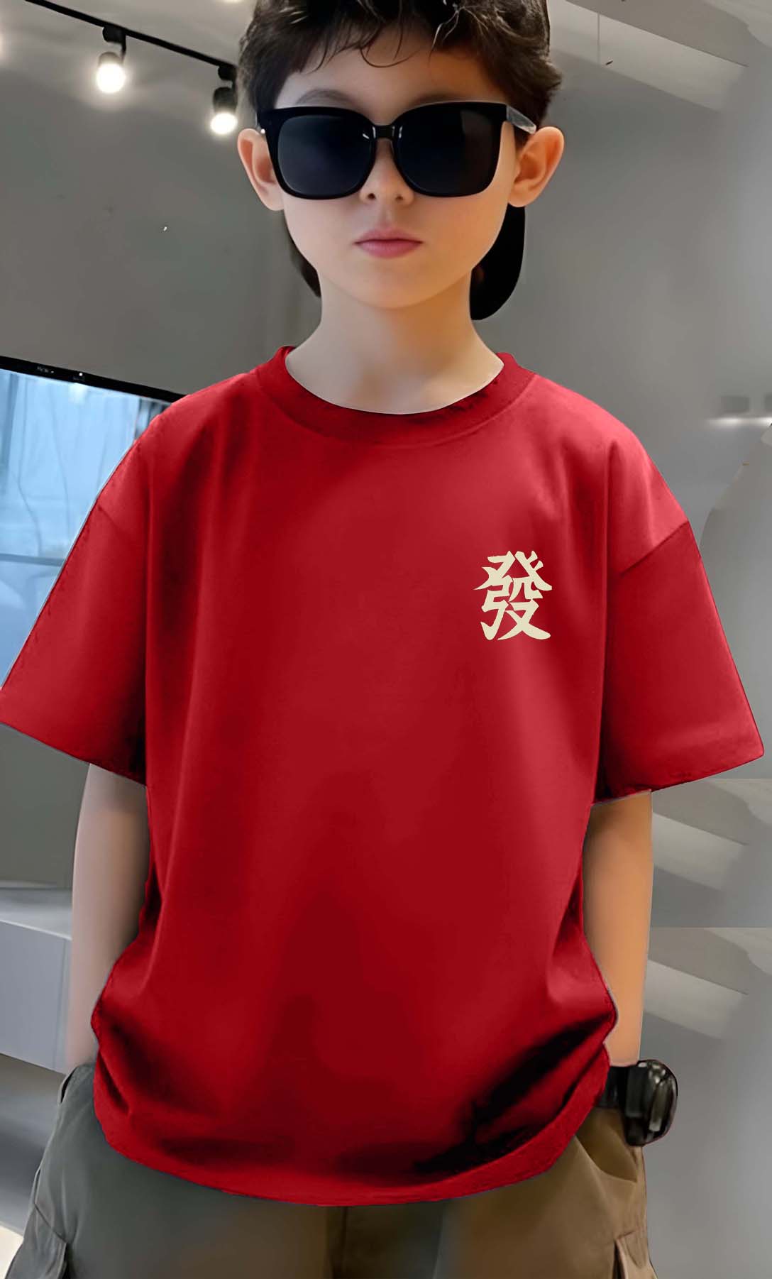 Chinese - Boys Over Size Printed T-shirt