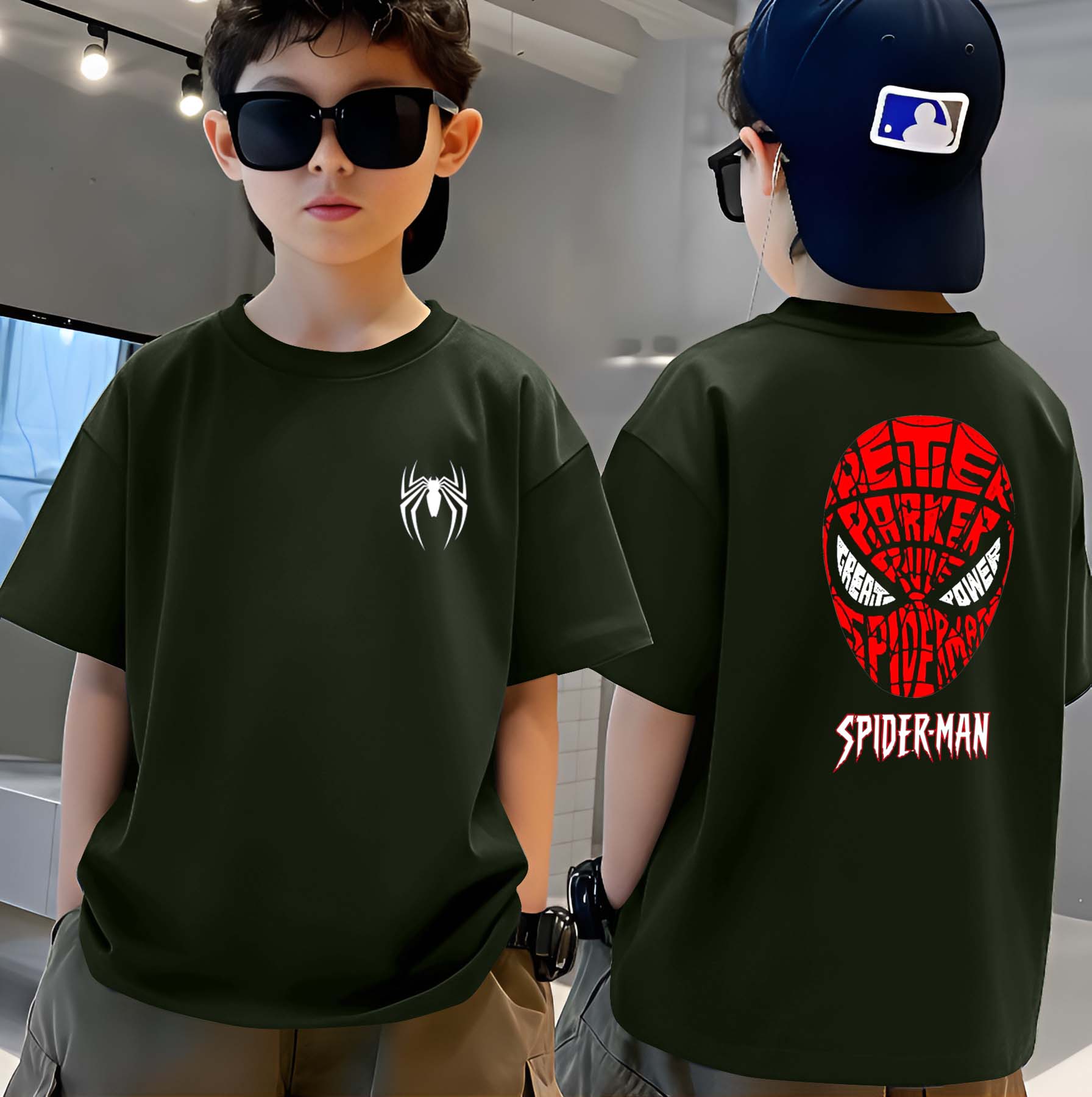 Spider Man - Boys Over Size Printed T-shirt
