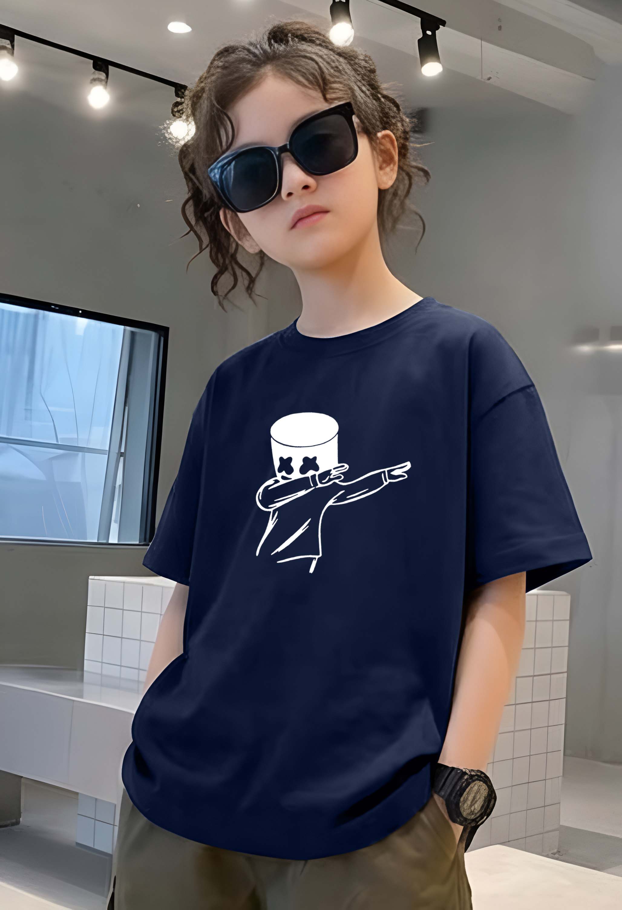 Helio - kids Girls Over sized T shirt