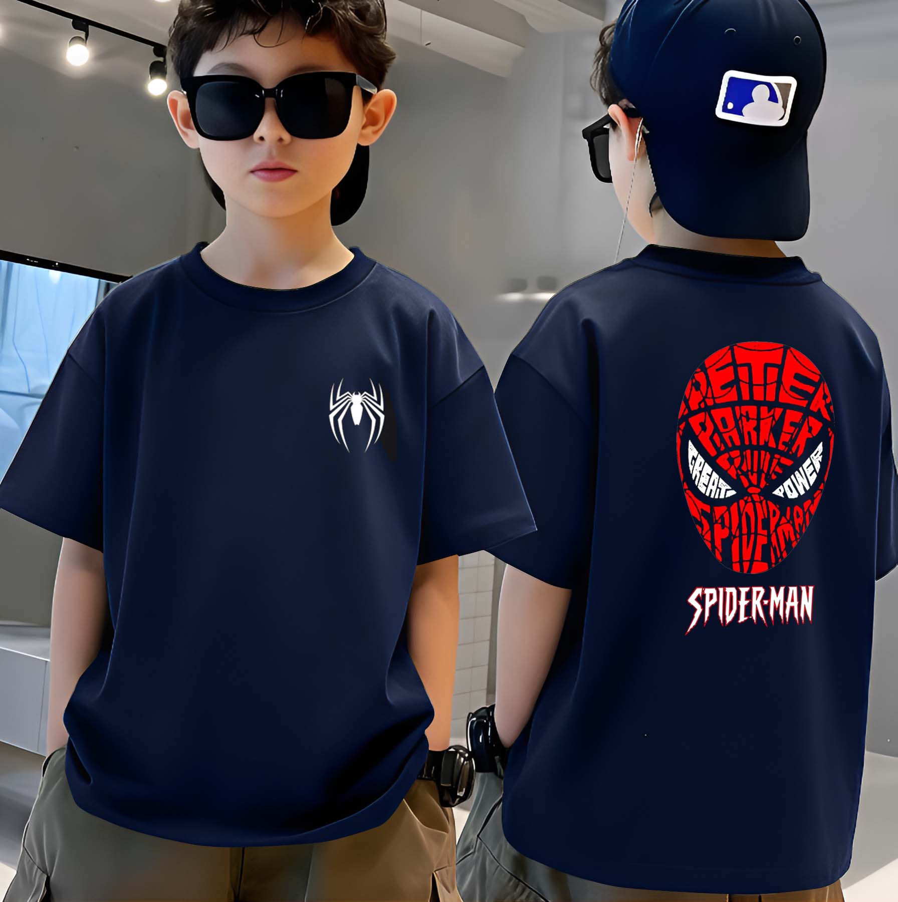 Spider Man - Boys Over Size Printed T-shirt