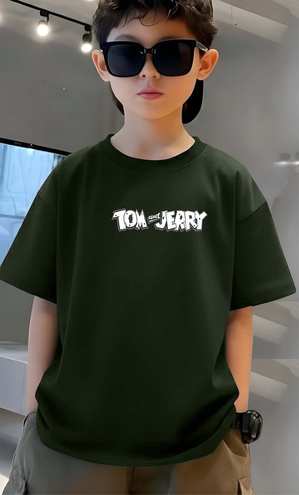 Tom & Jerry - Boys Over Size Printed T-shirt