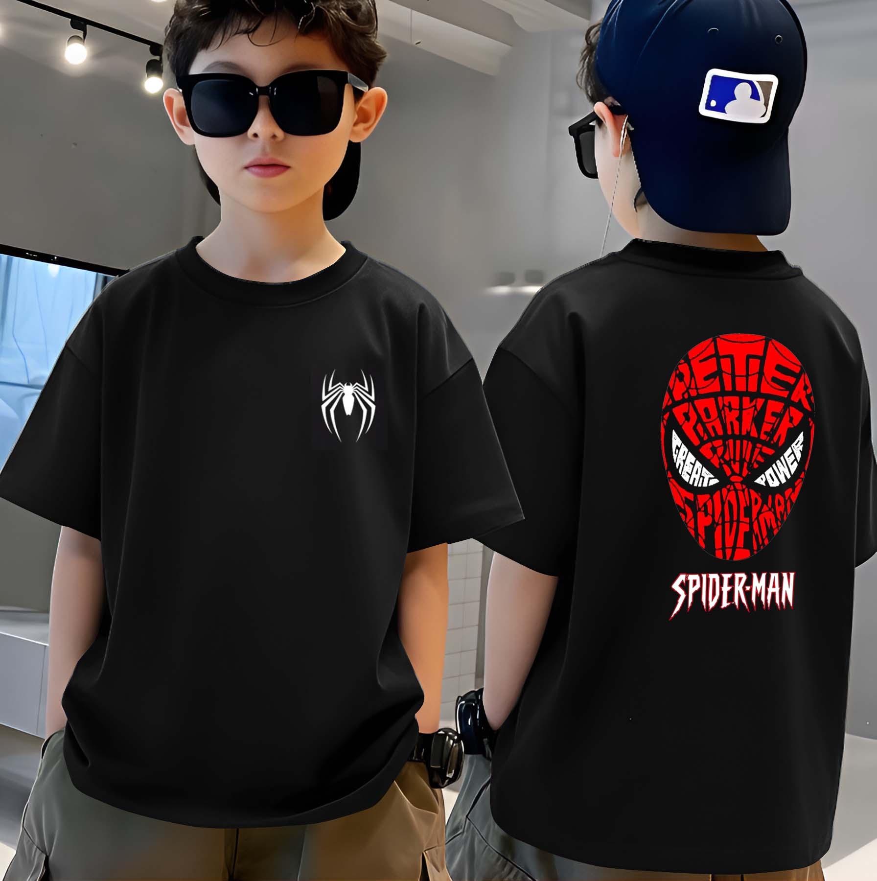 Spider Man - Boys Over Size Printed T-shirt