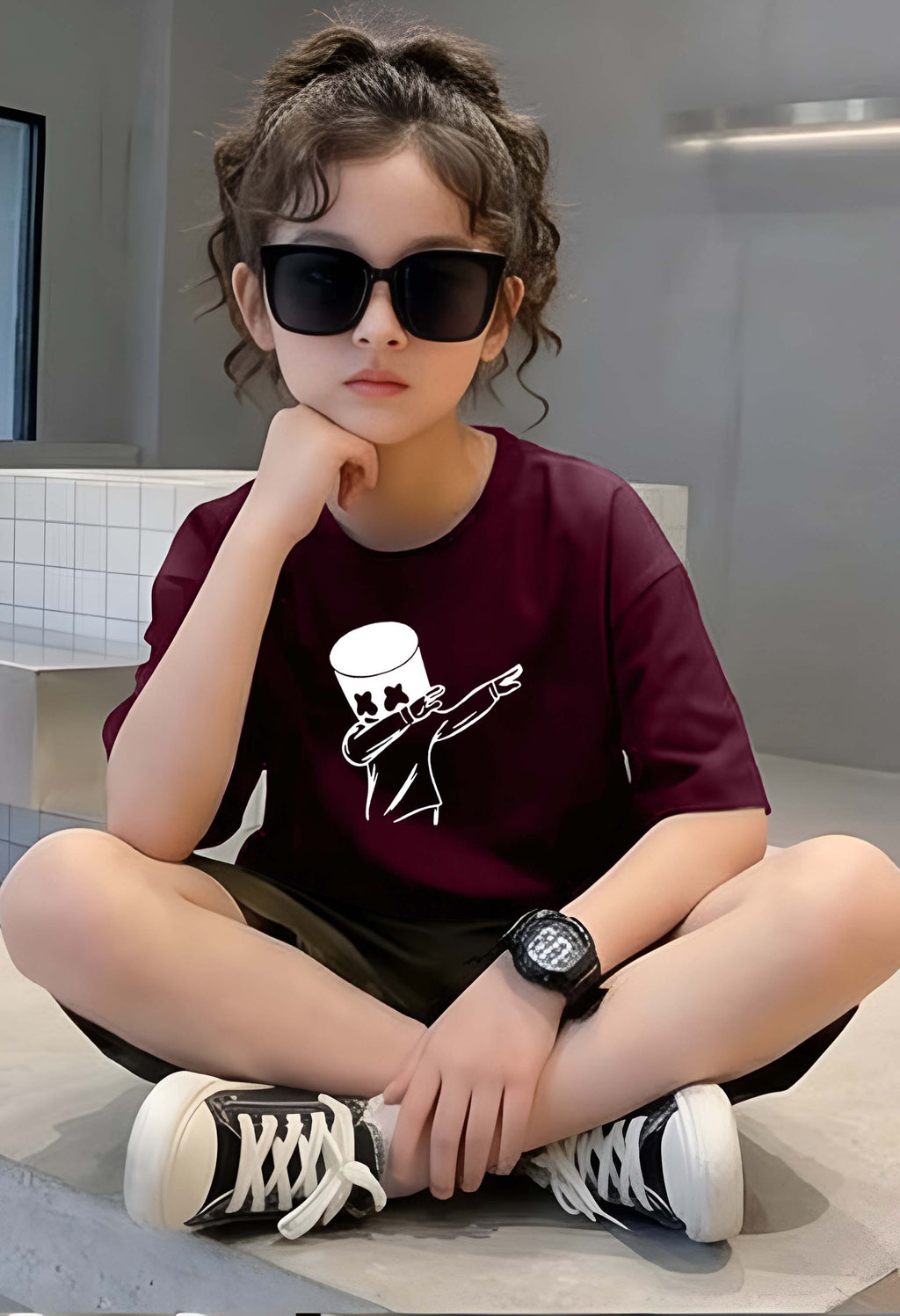 Helio - kids Girls Over sized T shirt