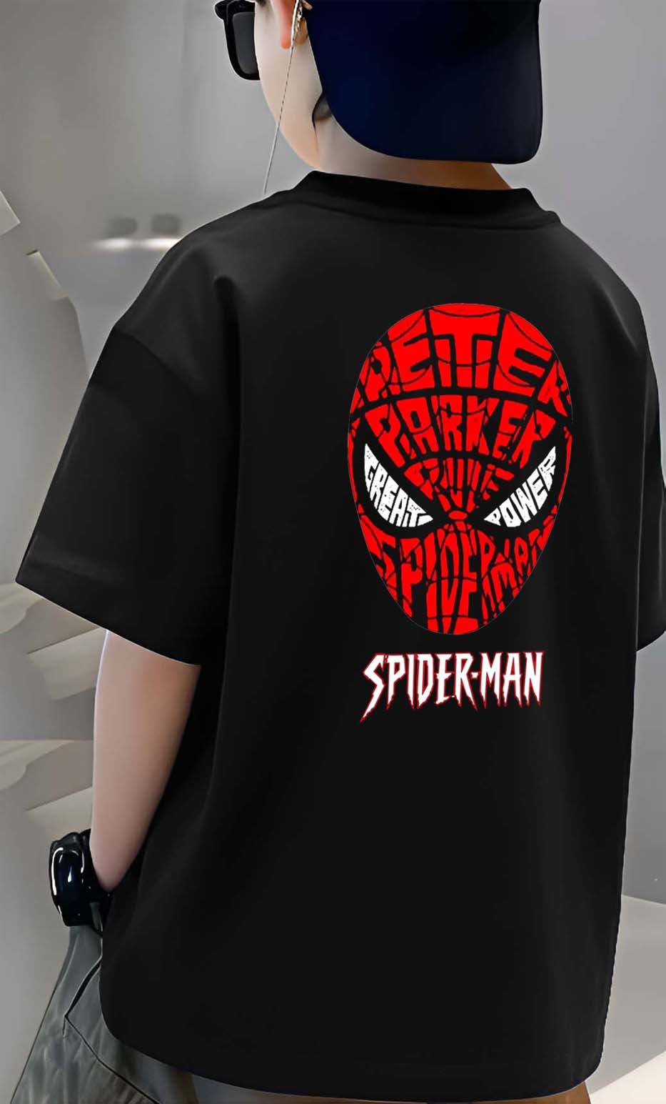 Spider Man - Boys Over Size Printed T-shirt