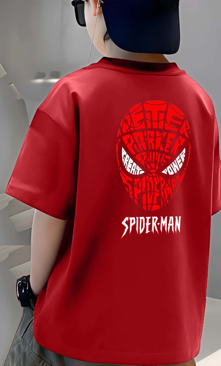 Spider Man - Boys Over Size Printed T-shirt