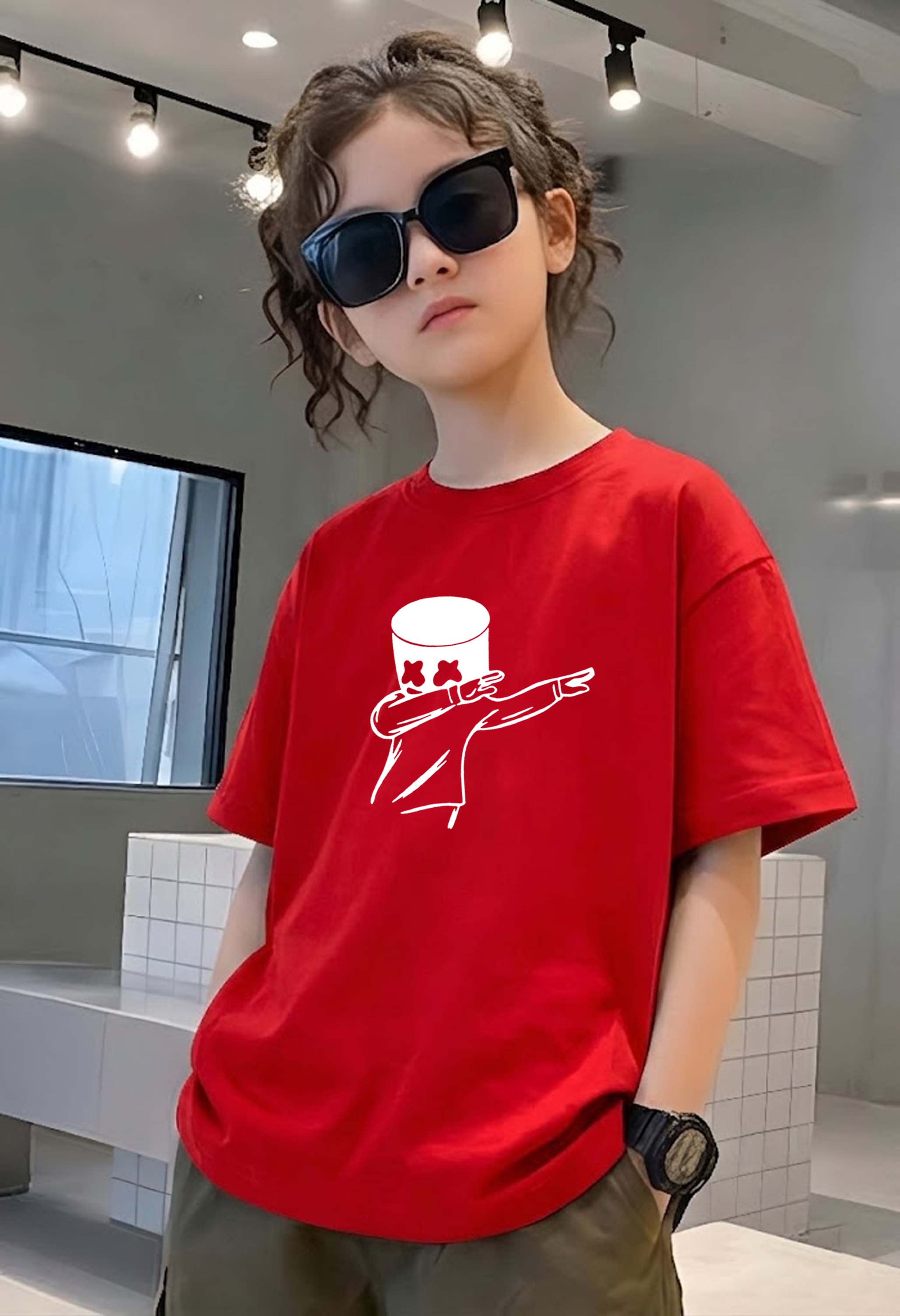 Helio - kids Girls Over sized T shirt
