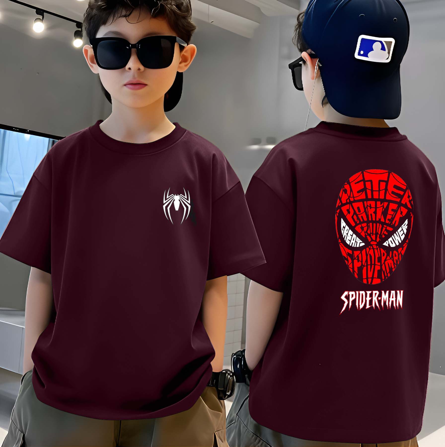 Spider Man - Boys Over Size Printed T-shirt