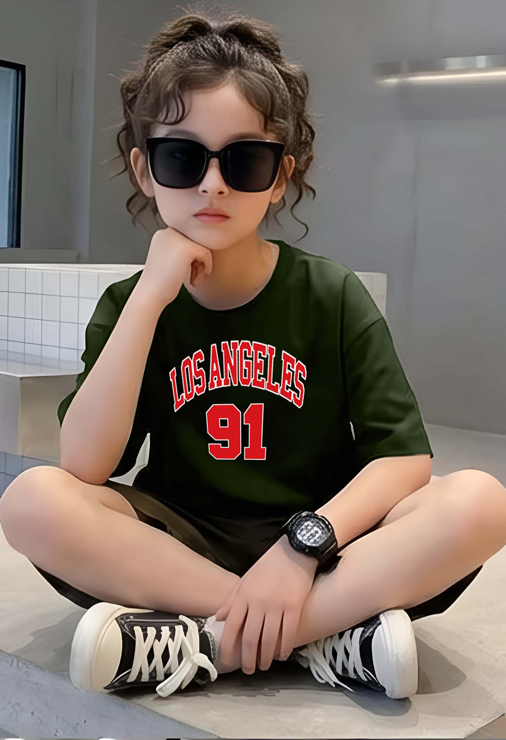 LosAngels - kids Girls Over sized T shirt