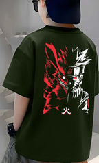 R Narutto - Boys Over Size Printed T-shirt
