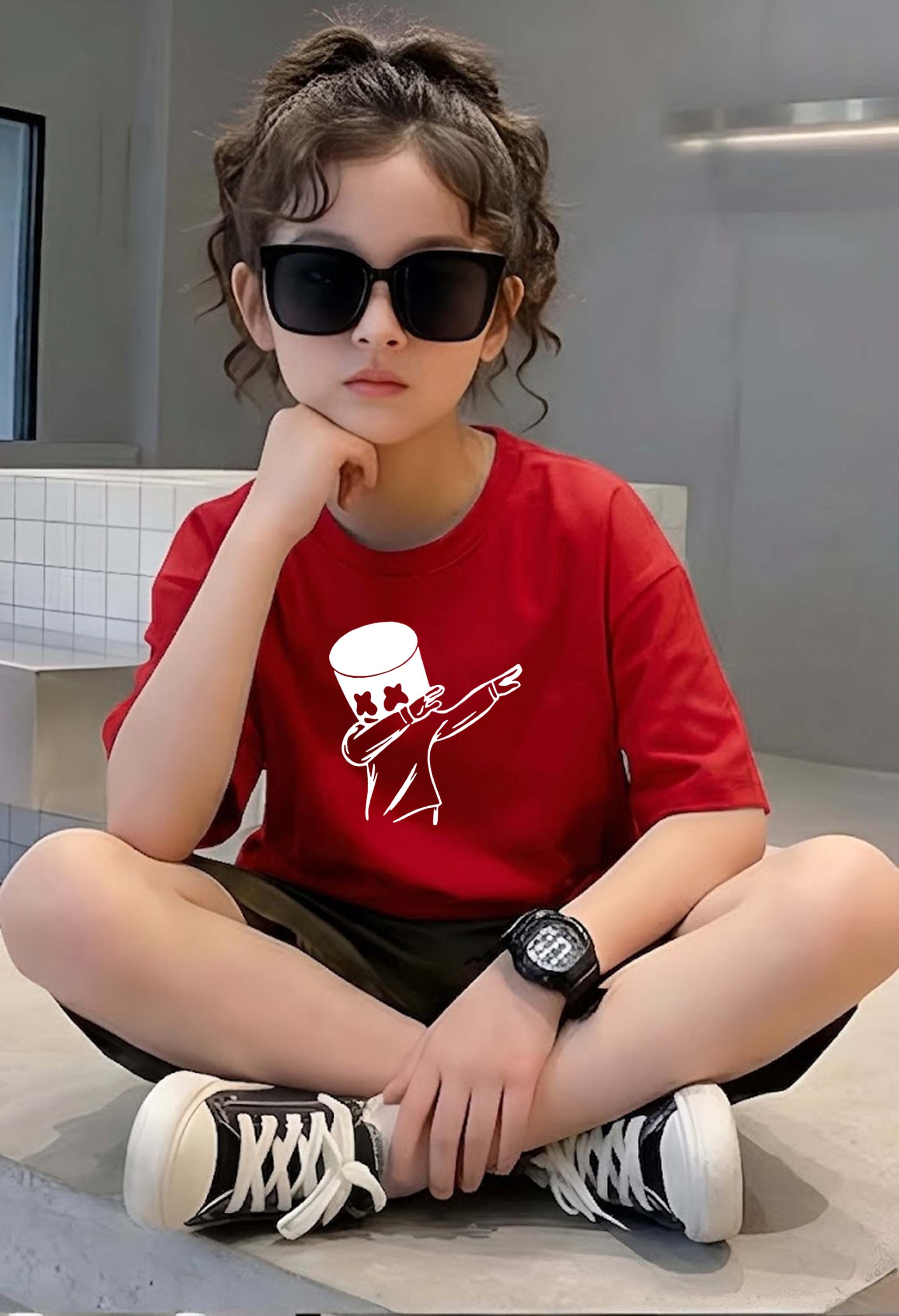 Helio - kids Girls Over sized T shirt