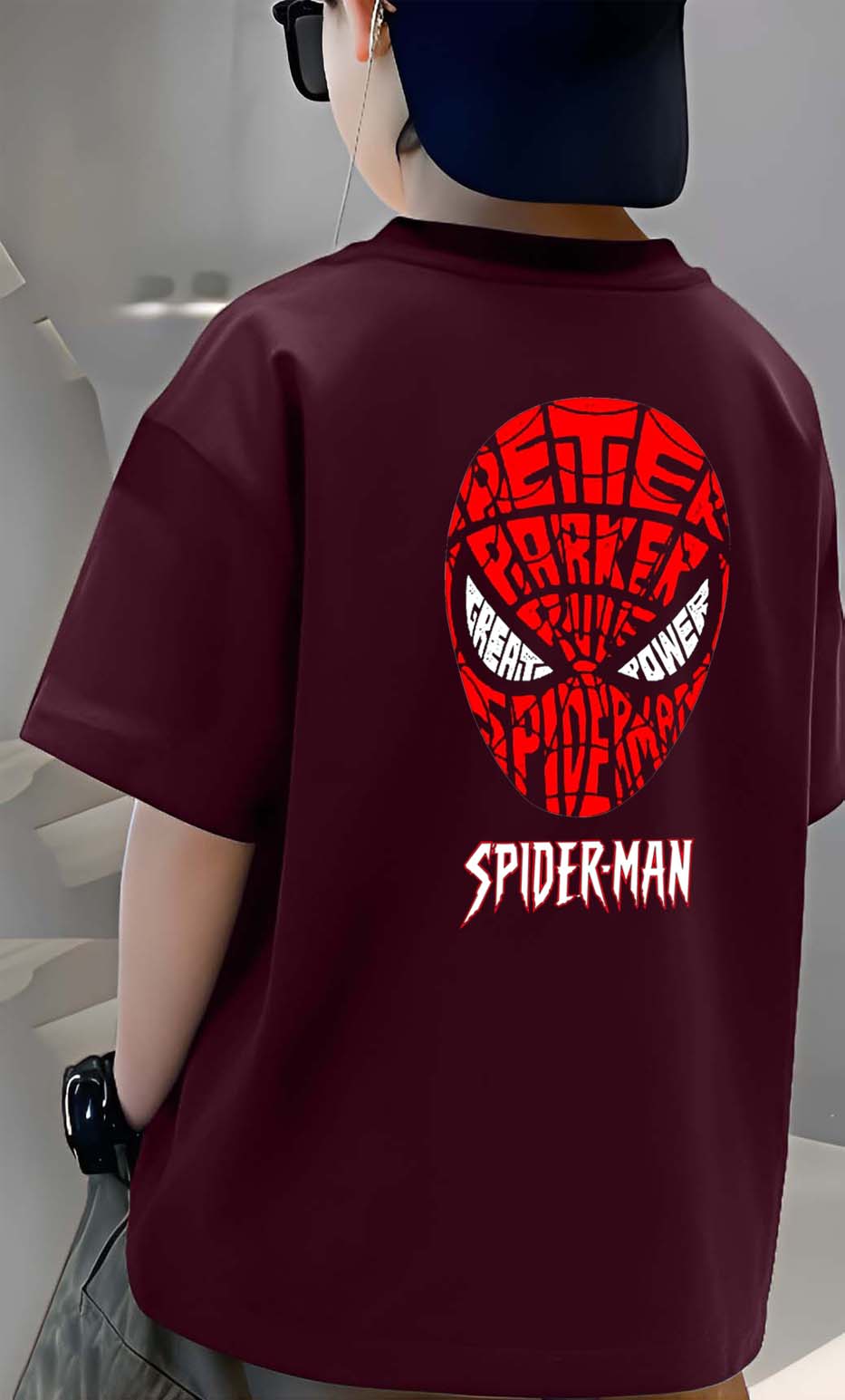 Spider Man - Boys Over Size Printed T-shirt