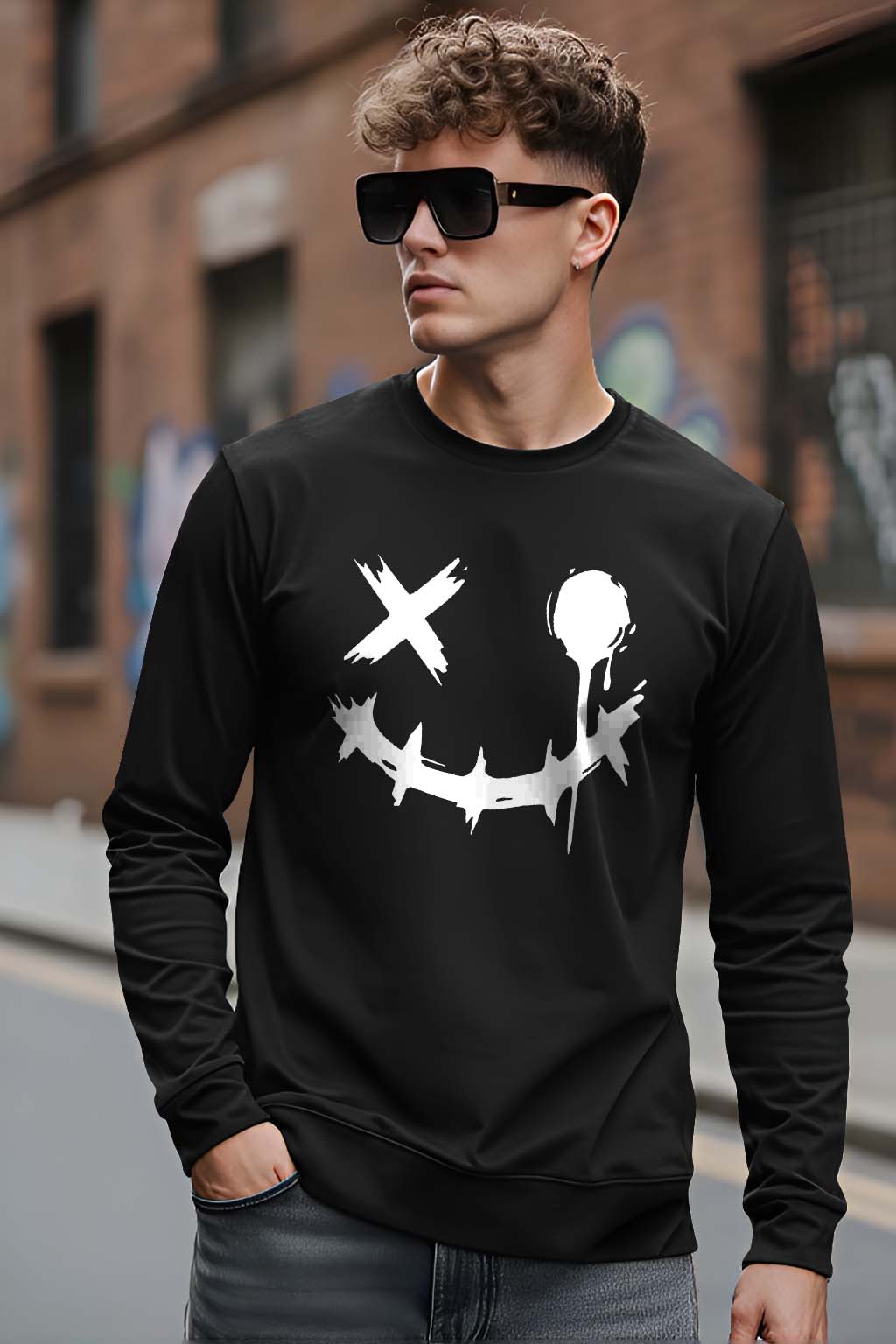 Smiley - Men's Fullsleeve T-shirts