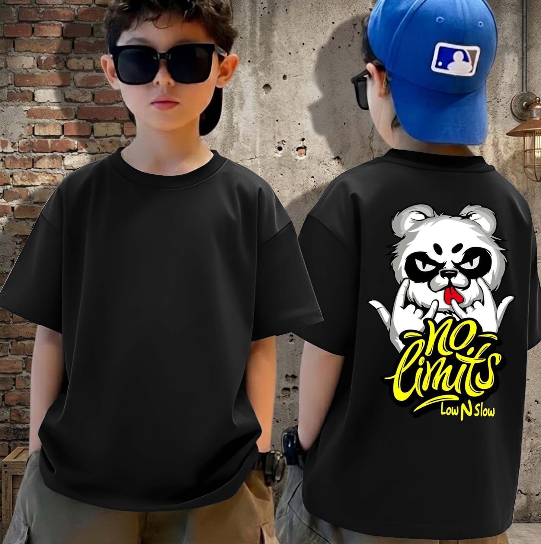 No Limits - Boys Over Size Printed T-shirt
