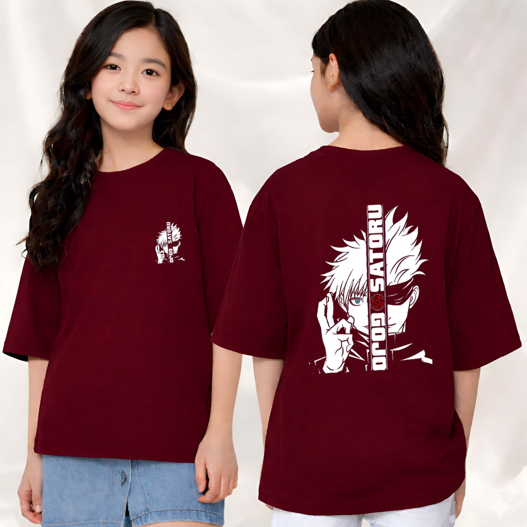 Gojo  - kids Girls Over sized T shirt