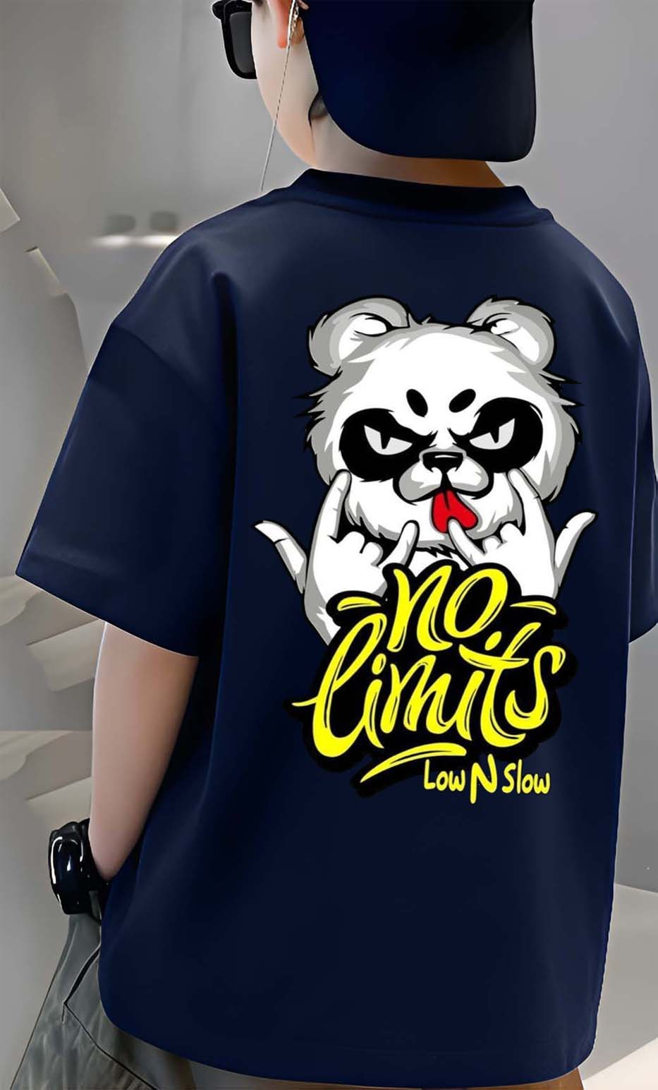 No Limits - Boys Over Size Printed T-shirt