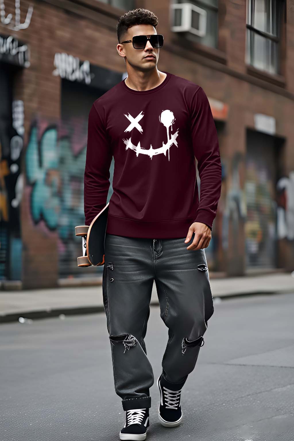 Smiley - Men's Fullsleeve T-shirts