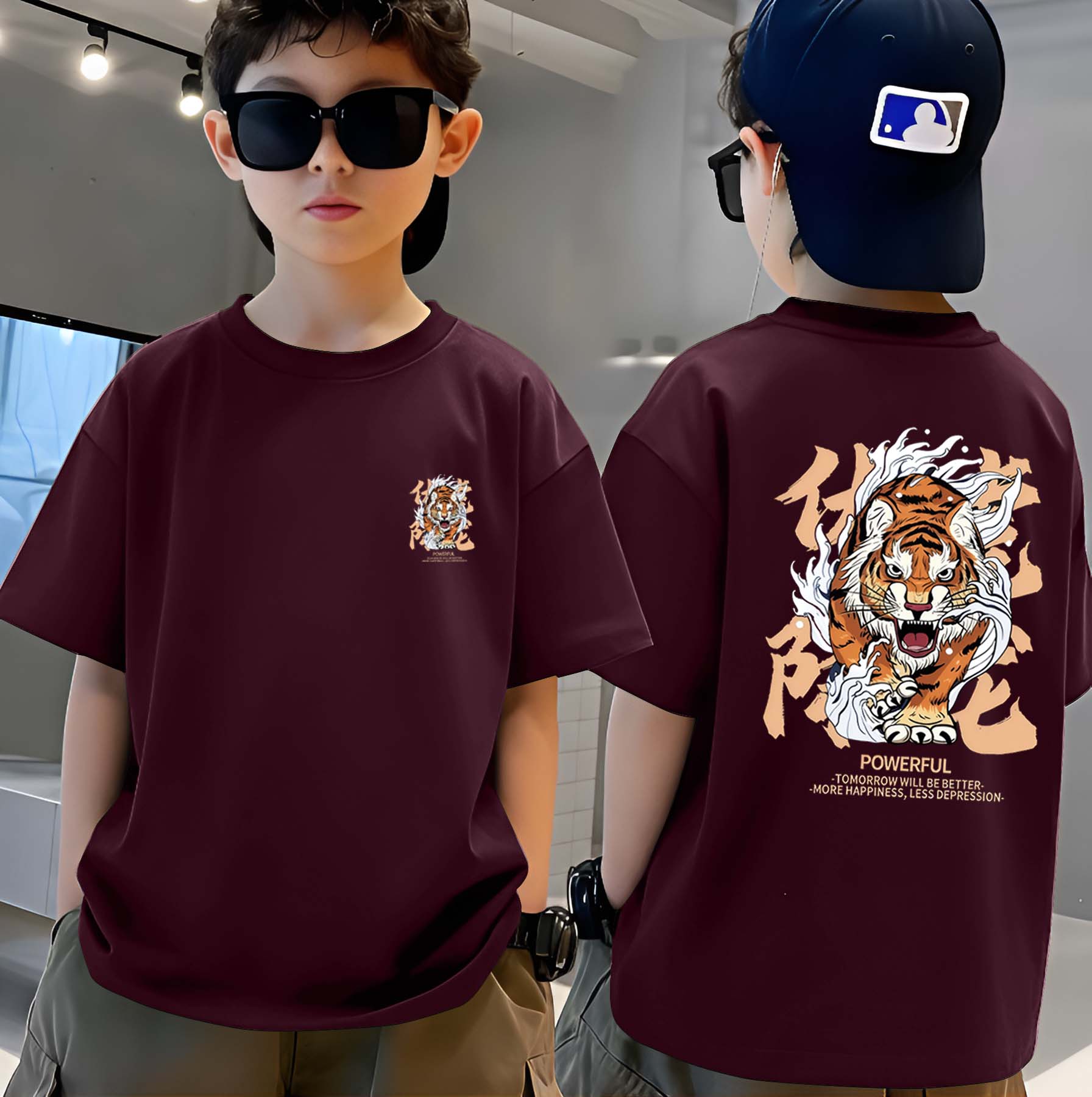 Tiger - Boys Over Size Printed T-shirt