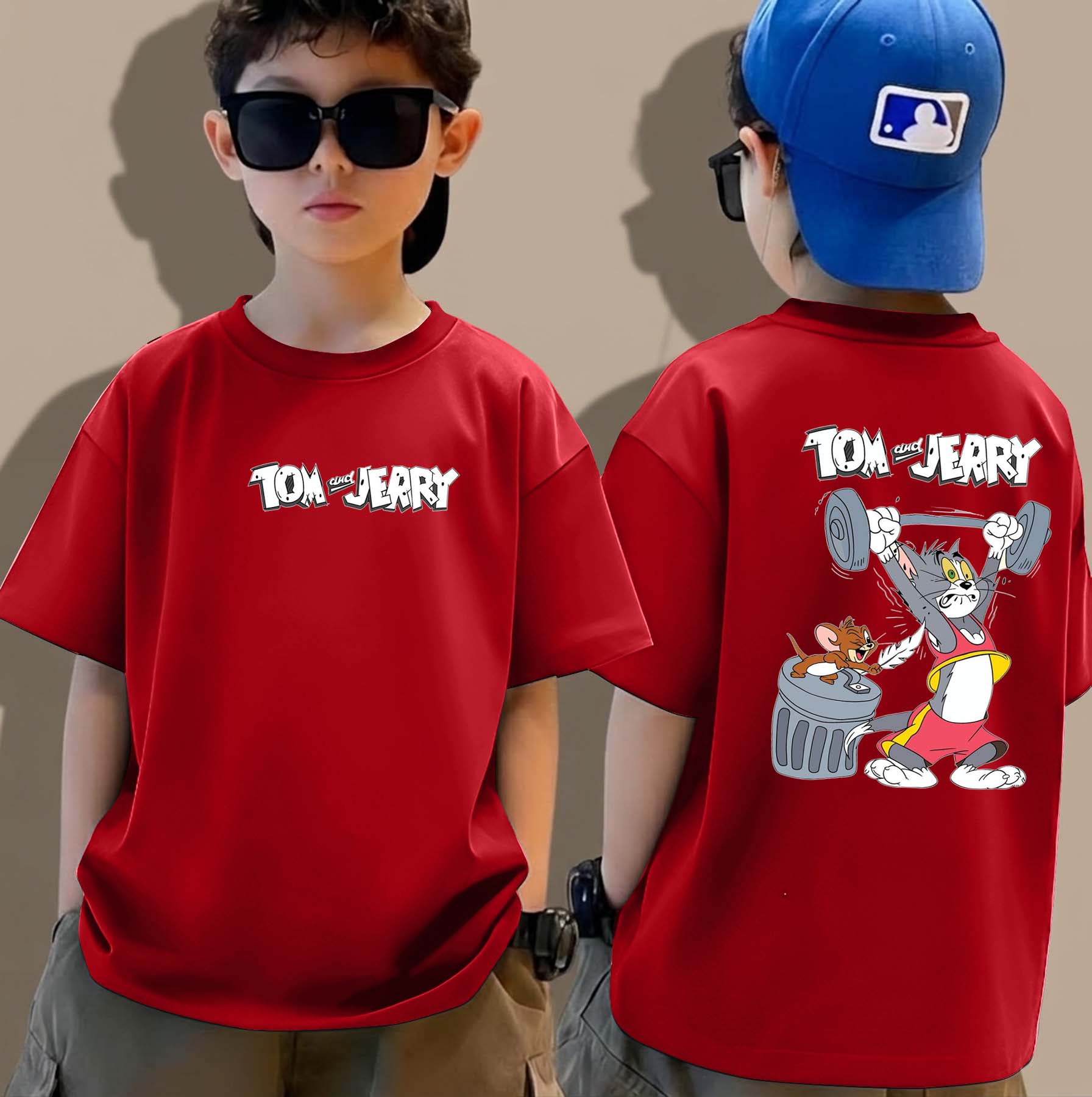 Tom & Jerry - Boys Over Size Printed T-shirt