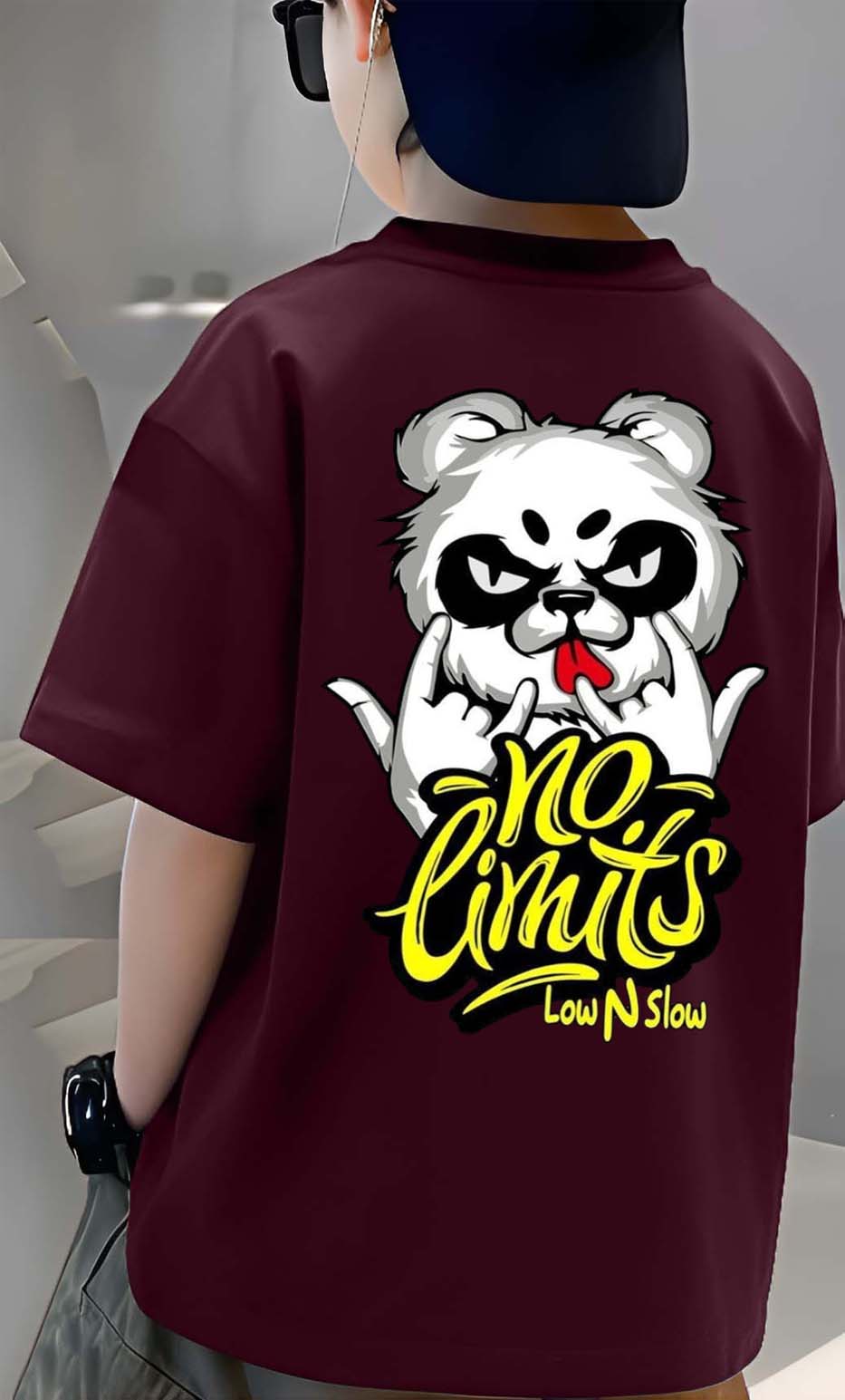 No Limits - Boys Over Size Printed T-shirt