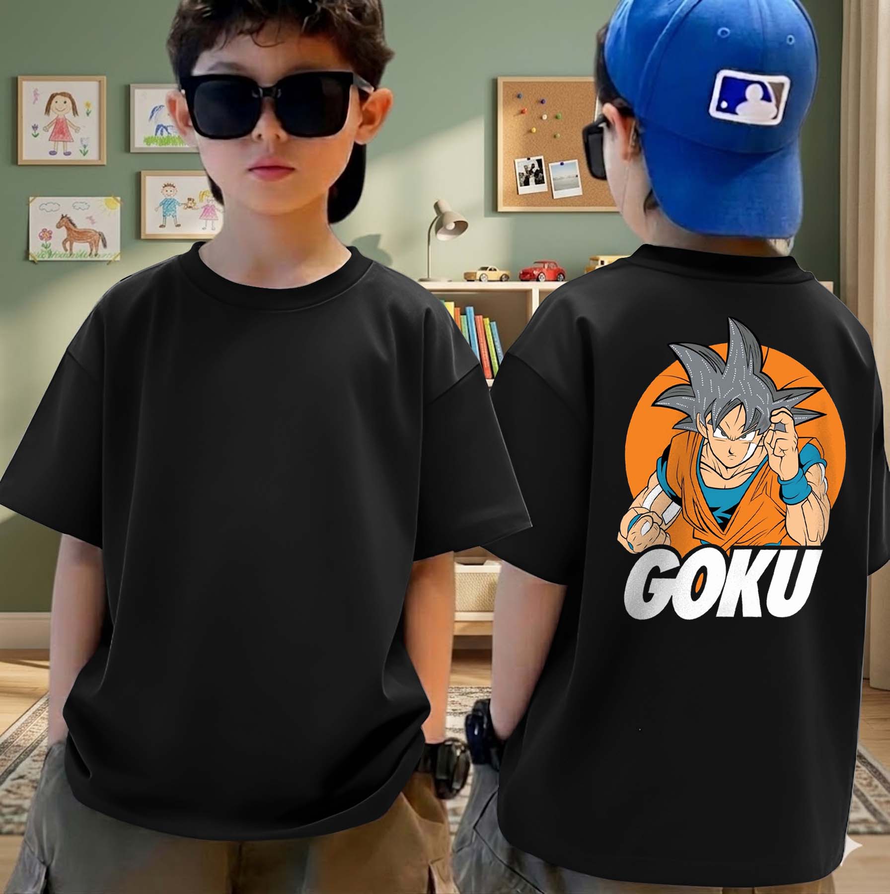 Goku Panda - Boys Over Size Printed T-shirt