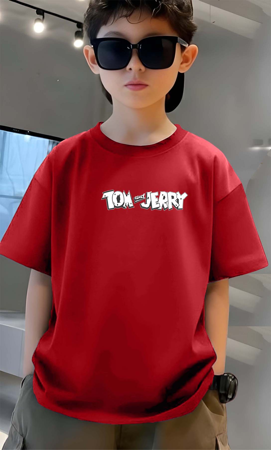 Tom & Jerry - Boys Over Size Printed T-shirt