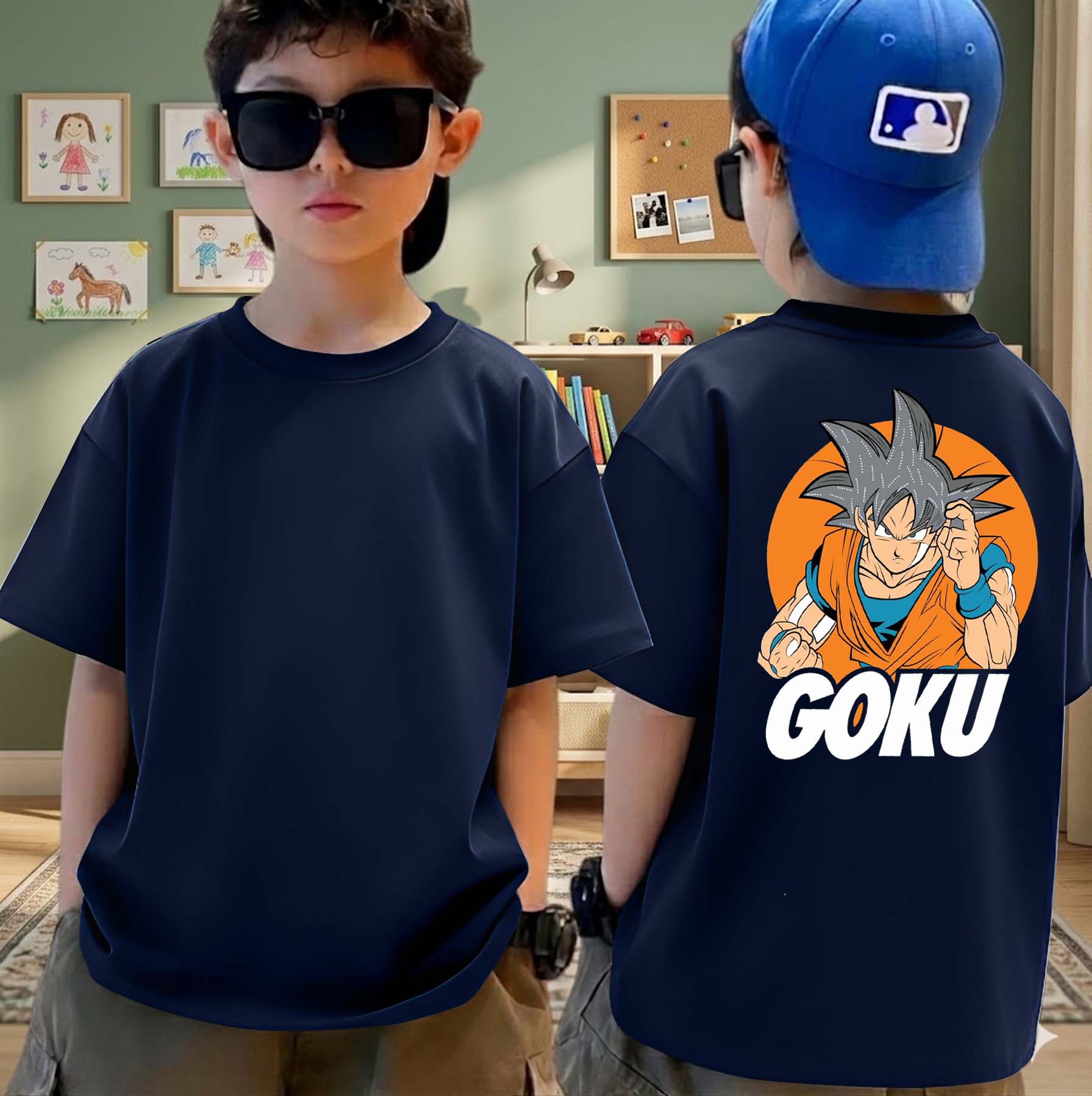 Goku Panda - Boys Over Size Printed T-shirt