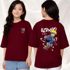 Uzumaki  - kids Girls Over sized T shirt