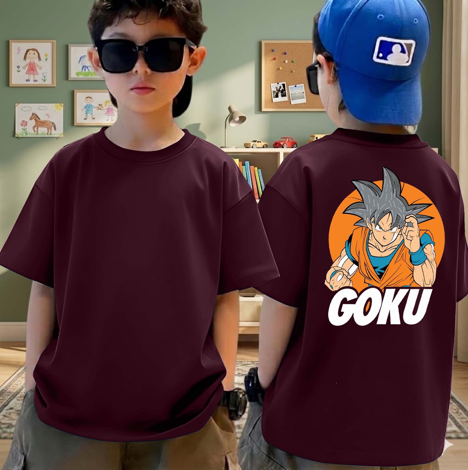 Goku Panda - Boys Over Size Printed T-shirt