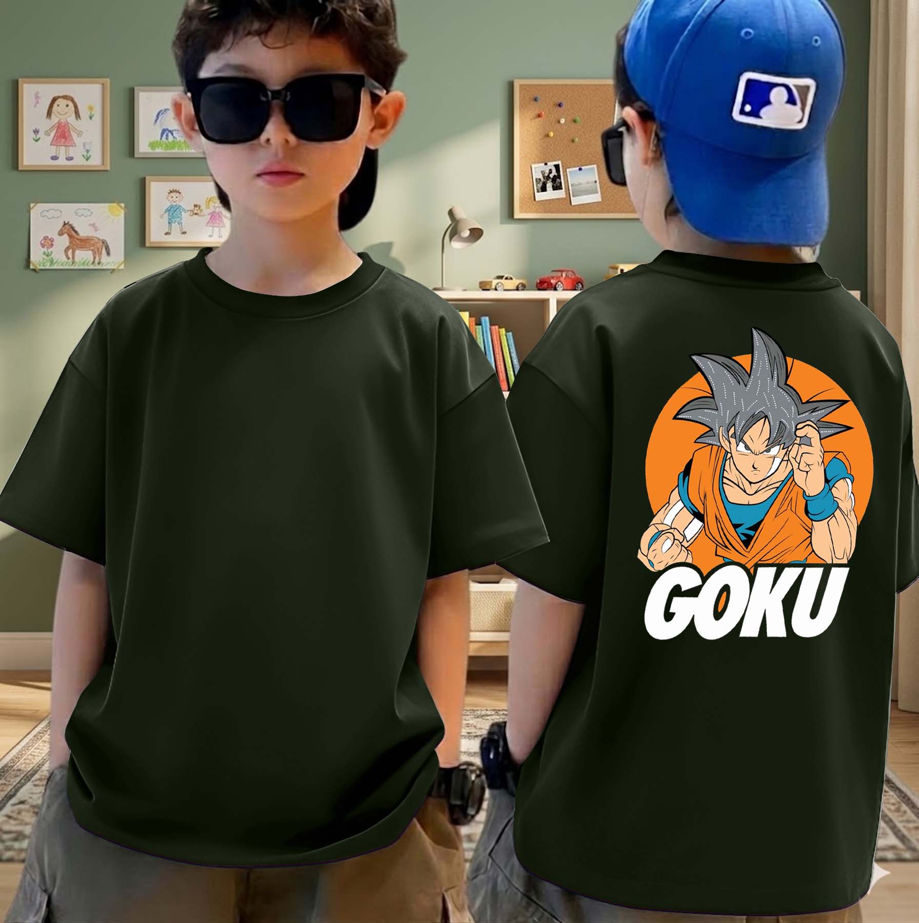 Goku Panda - Boys Over Size Printed T-shirt