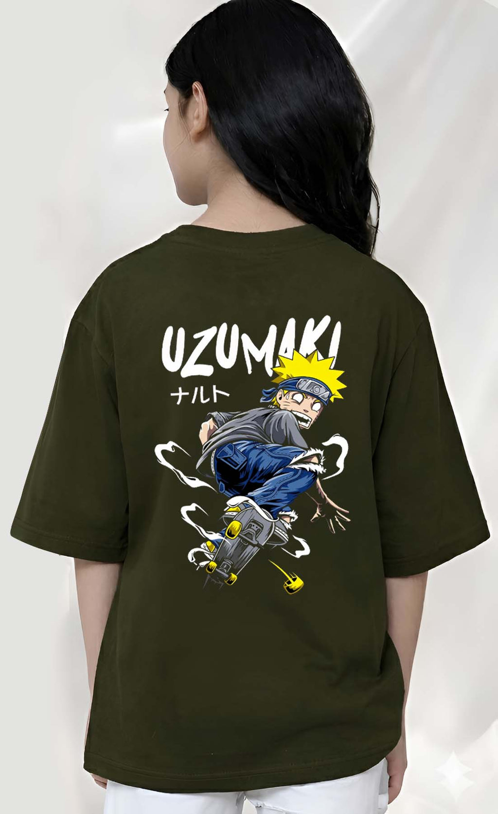 Uzumaki  - kids Girls Over sized T shirt
