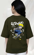 Uzumaki  - kids Girls Over sized T shirt