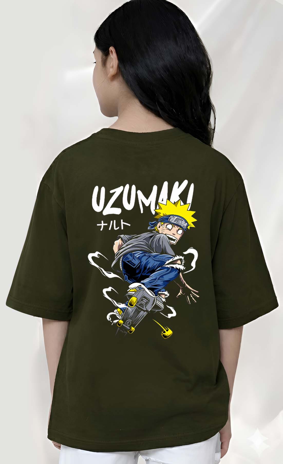 Uzumaki  - kids Girls Over sized T shirt